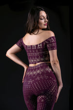 Alkimiya Allie Crop Top Aubergine-Gold