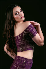 Alkimiya Allie Crop Top Aubergine-Gold
