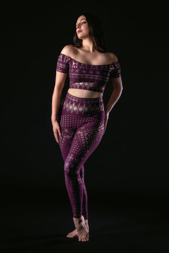 Alkimiya Elsa Legging Aubergine-Gold