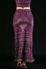 Alkimiya Cairo Maxi Skirt Aubergine-Gold