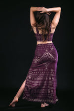 Alkimiya Cairo Maxi Skirt Aubergine-Gold