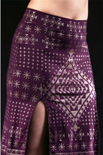 Alkimiya Cairo Maxi Skirt Aubergine-Gold