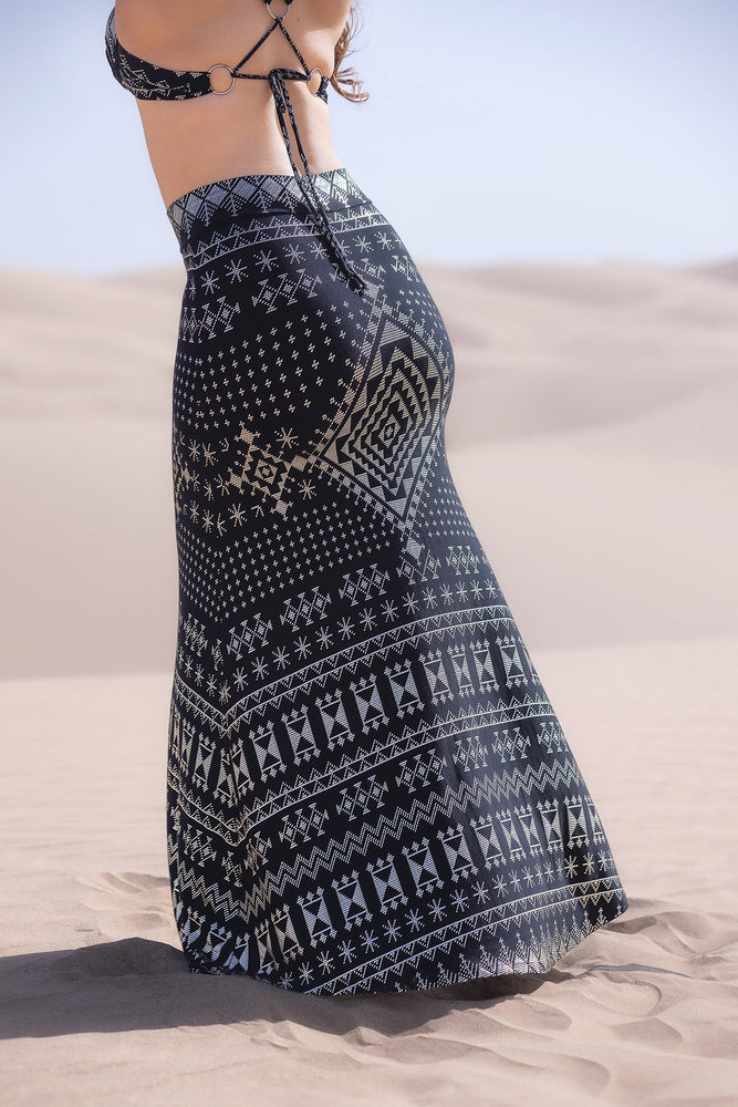 Alkimiya Cleopatra Maxi Skirt Obsidian