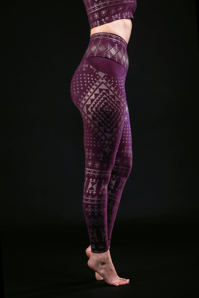 Alkimiya Elsa Legging Aubergine-Gold