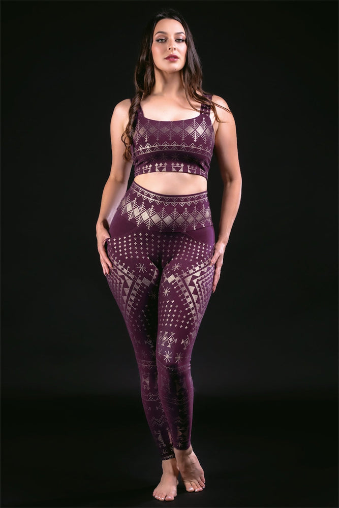 Alkimiya Elsa Legging Aubergine-Gold