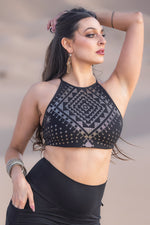 Alkimiya Olga Pyramid Bra Obsidian