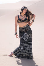 Alkimiya Cleopatra Maxi Skirt Obsidian