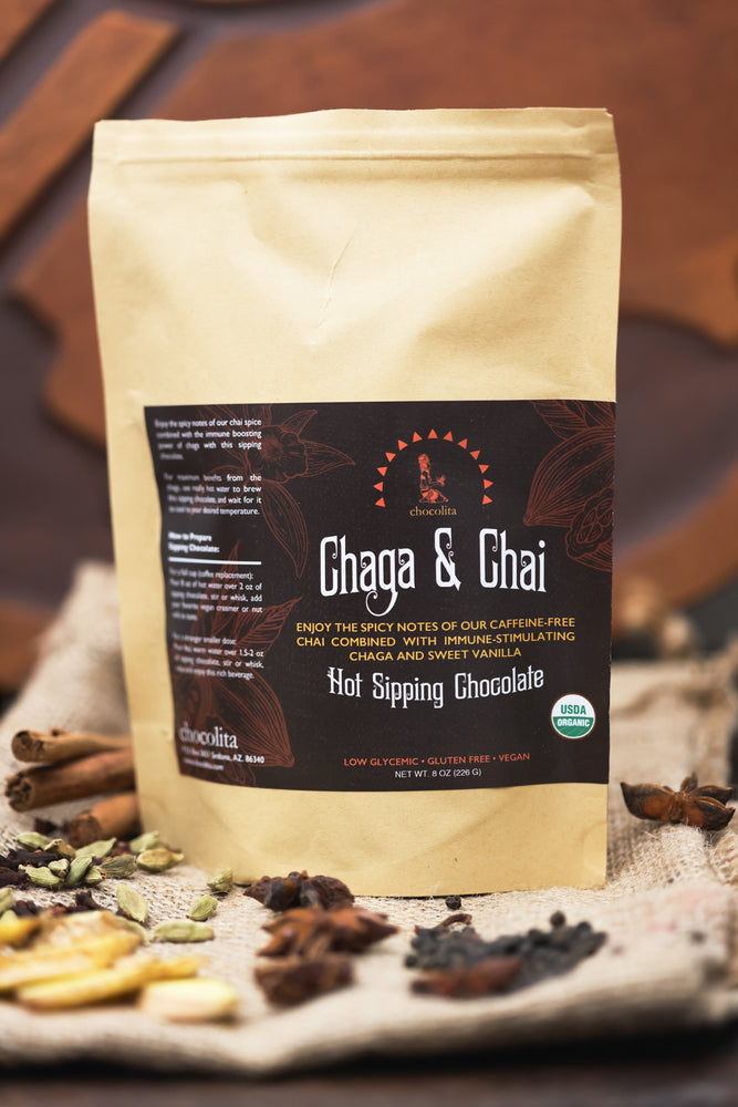 Chaga & Chai Sipping Chocolate